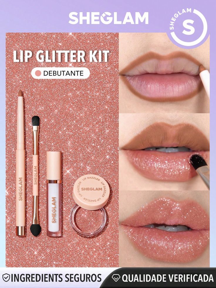 Sheglam Lip Dazzler Glitter Full Kit