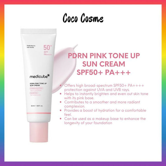 Medicube PDRN PINK TONE UP 50+SPF PA ++ SUNCREAM